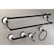 Kingston Brass Victorian 4-Pieces Dual Towel Bar Bathroom Hardware Set, Black BAK1113478MB - alternate 2